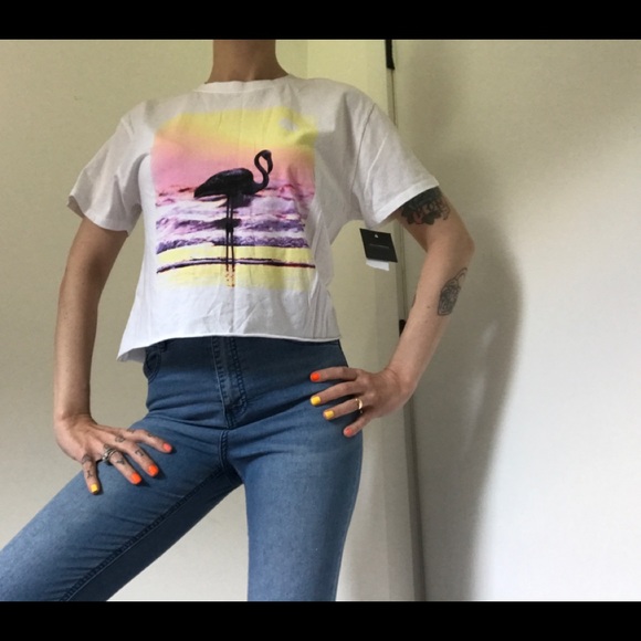 NWT Grayson Threads Flamingo Sunset Summer Tee - Picture 8 of 13